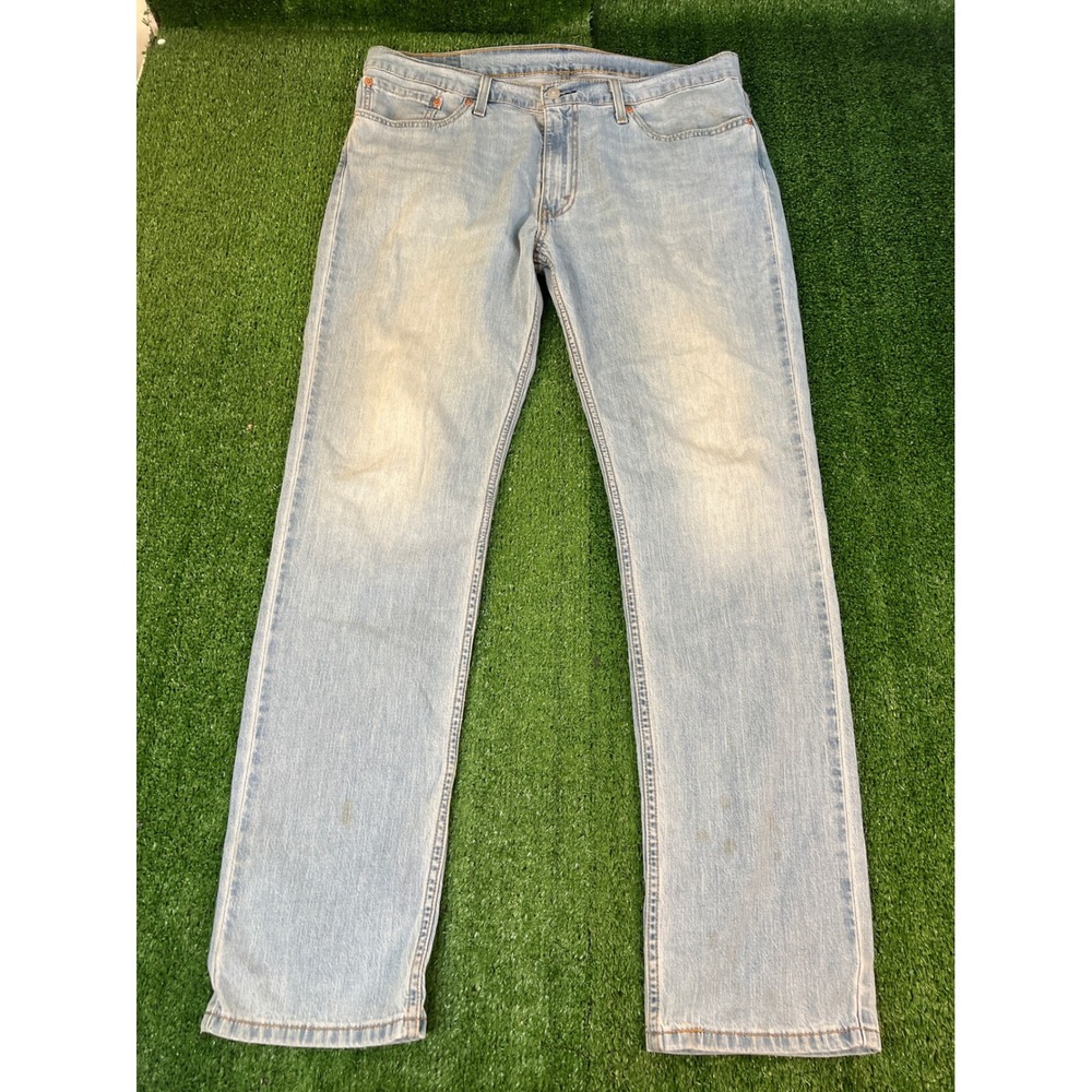 Levis 511 Slim Fit Light Wash Blue Denim Jeans Mens 36x32 04511-6098